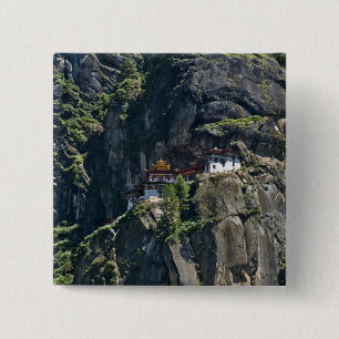 Taktsang-klostret på klippan, Paro, Bhutan Knapp
