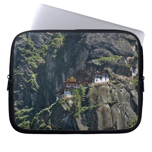 Taktsang-klostret på klippan, Paro, Bhutan Laptop Sleeve (Framsidan)