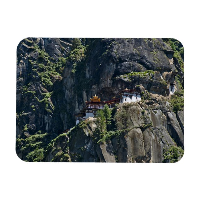 Taktsang-klostret på klippan, Paro, Bhutan Magnet (Horisontell)