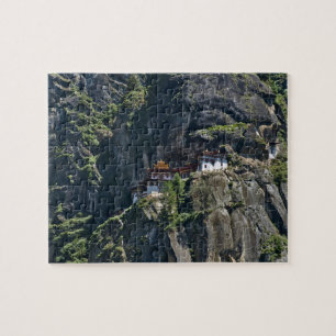 Taktsang-klostret på klippan, Paro, Bhutan Pussel