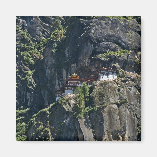 Taktsang-klostret på klippen, Paro, Bhutan Magnet (Framsidan)