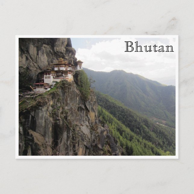 taktsang paro bhutan vykort (Framsida)