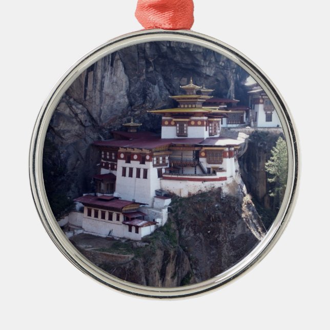 Taktshang kloster, Paro, Bhutan Julgransprydnad Metall (Framsidan)