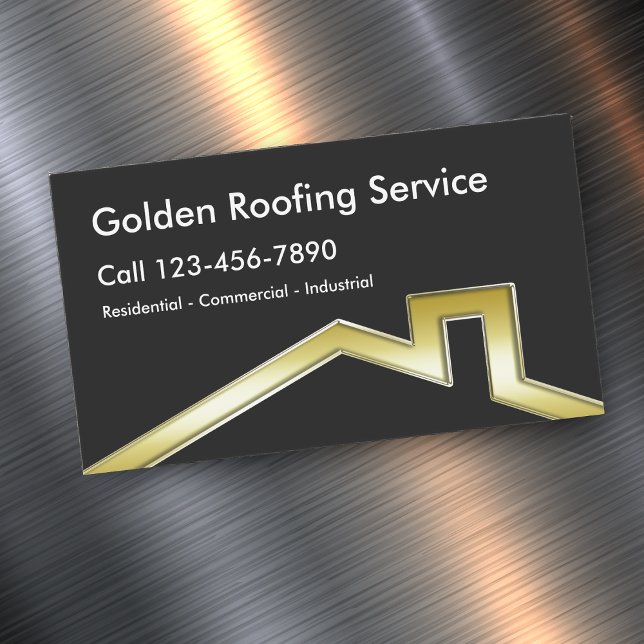 Takverk - affärsmagneter visitkortmagnet (Roofing Business Cards by CustomBusinessTemplates)