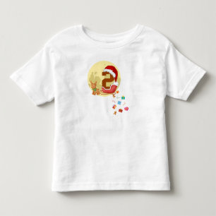 Tal 2 Santa Sleigh-jultema 2 år gammal T Shirt
