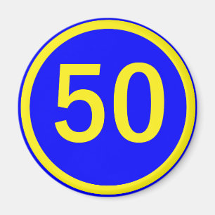 tal, 50, i en cirkel magnet