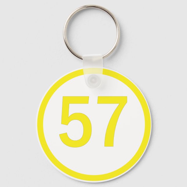 tal, 57, i en cirkel nyckelring (Framsida)