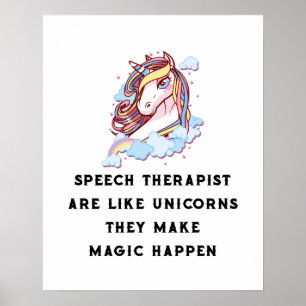 Tal- behandling är som behandling av Unicorns Tal Poster
