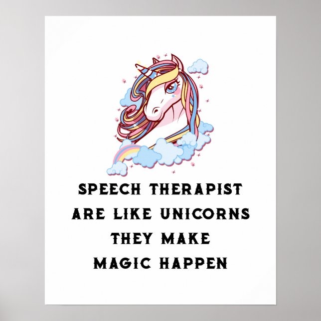Tal- behandling är som behandling av Unicorns Tal Poster (Framsidan)