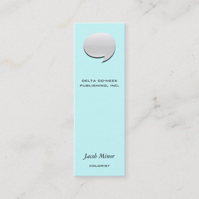 Tal bubblar kortet [3d] mini visitkort (Framsida)