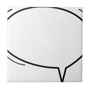 Tal Bubble - lägg till din egen text! Kakelplatta