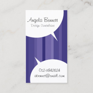 Tal Bubbles Violet Affärskort Visitkort