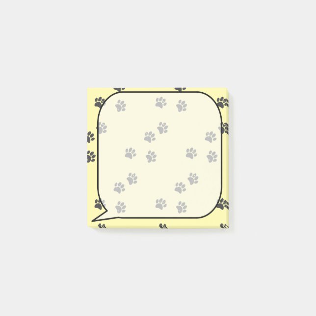 Tal-bubblor i det ansträngda Hund-Tass-järnvägarna Post-it Block (Framsida)