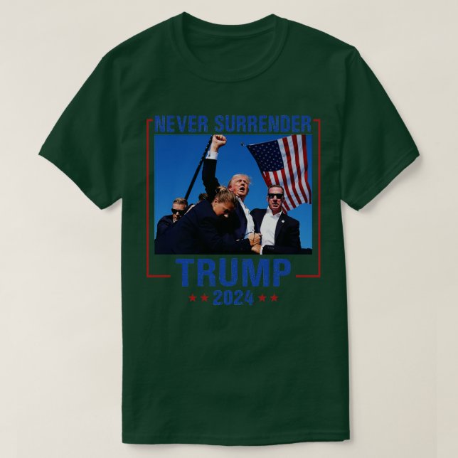 Tal Fist i Luft Pennsylvania Surrende aldrig T Shirt (Design framsida)
