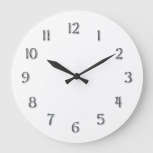 Tal för enkelhets"FauxPewter" Stor Klocka