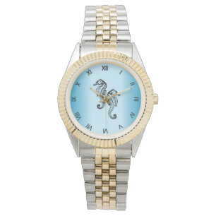 Tal för Seahorseblåttromare Armbandsur