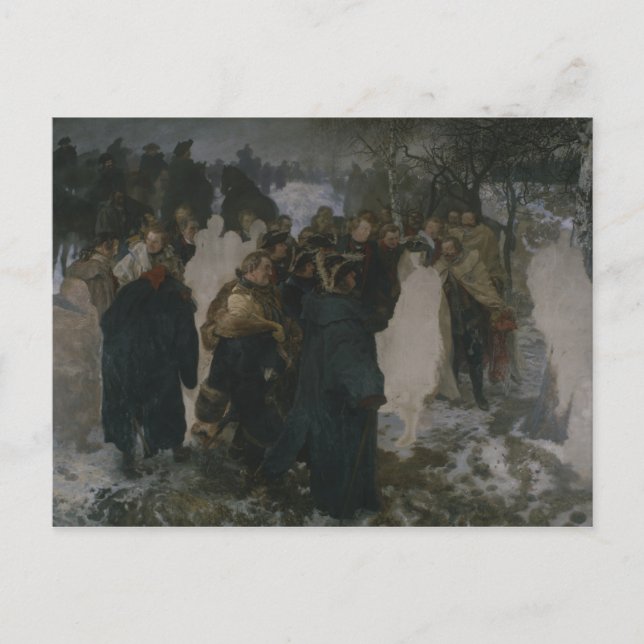 Tal före slaget vid Leuthen 1858 Vykort (Framsida)