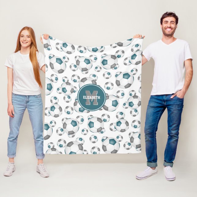 Tal grått Team färg-pojkar Fotbollar i Fleecefilt (På plats)