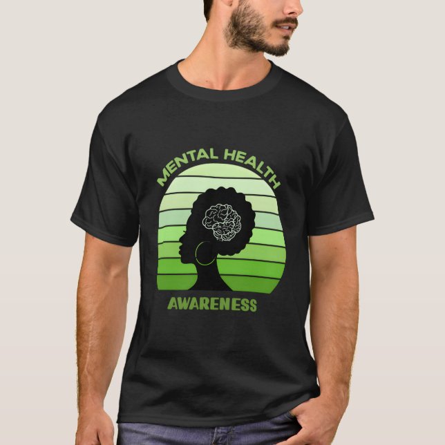 Tal Health Awareness in May Grönt Ribbon T Shirt (Framsida)
