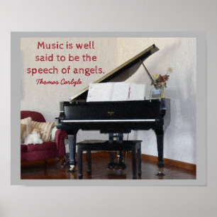 Tal i Änglar - citat Thomas Carlyle - skriv ut Poster