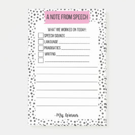 Tal-not för hemmet - PERSONLIG Post-it Block