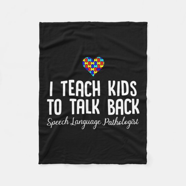 Tal Pathology Therapy Talk Autism Awareness Mon Fleecefilt (Framsidan)
