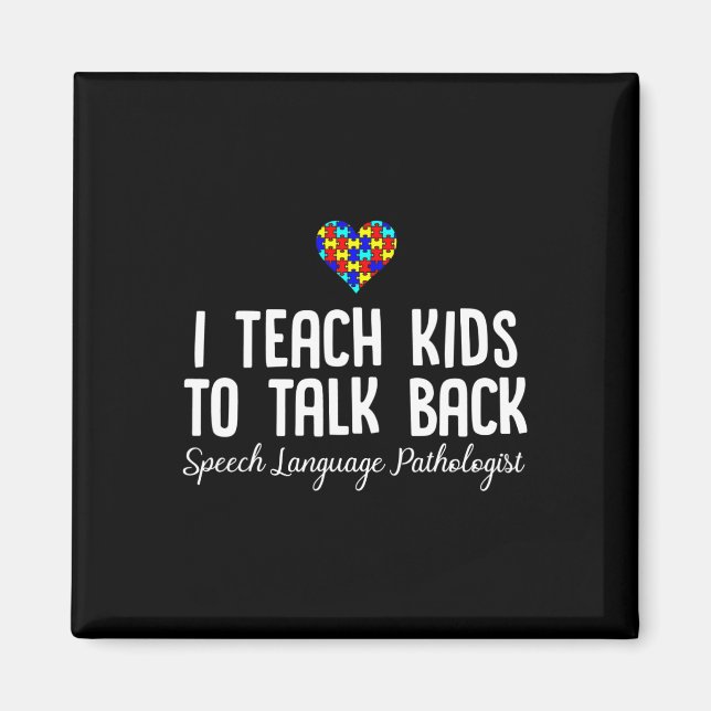 Tal Pathology Therapy Talk Autism Awareness Mon Magnet (Framsidan)