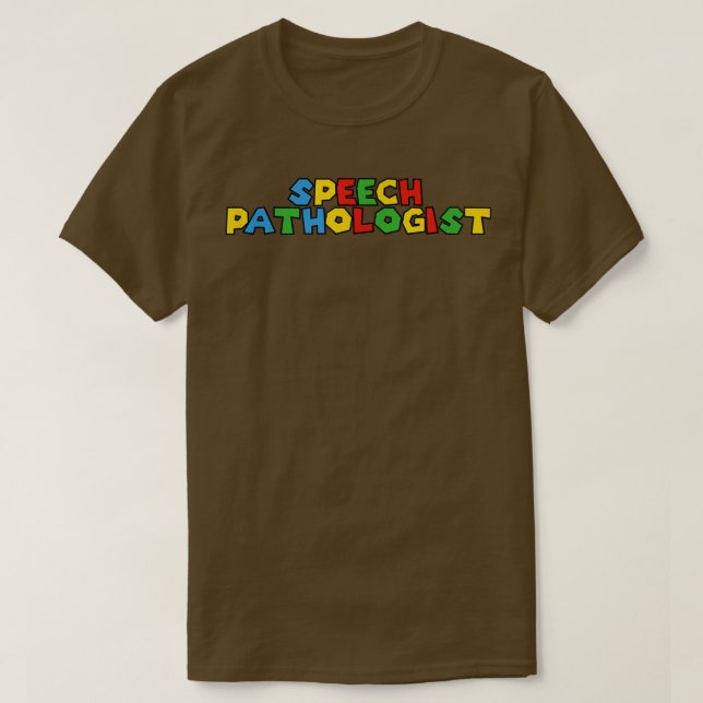 Tal-patolog för tal-terapi Shirt-videospel T Shirt (Design framsida)