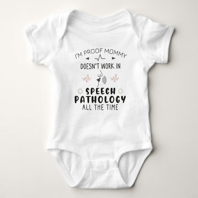 Tal-patologen Baby Funny Tal-patologin Mamma T Shirt (Framsida)