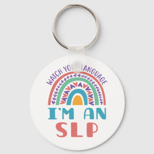 Tal-patologen ser ditt språk som jag är SLP Nyckelring