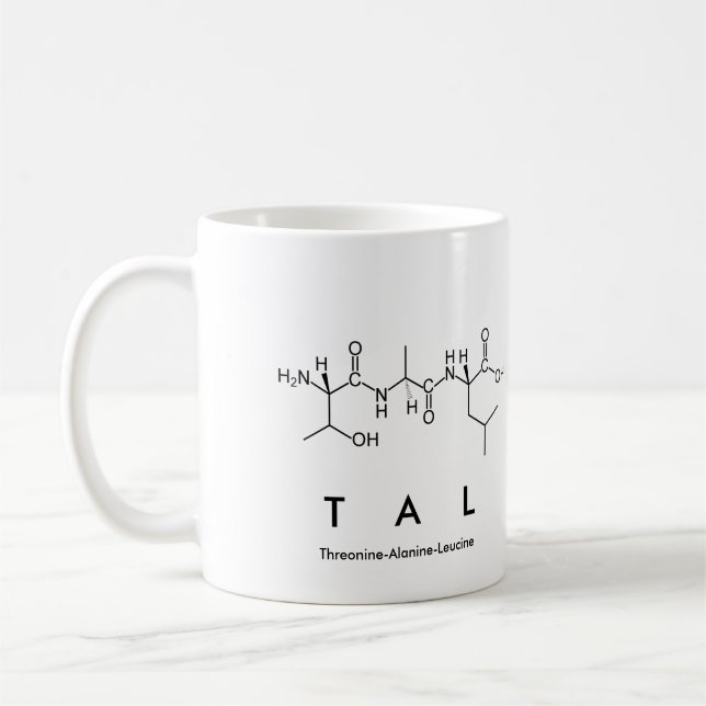 Tal peptide namn mugg (Vänster)