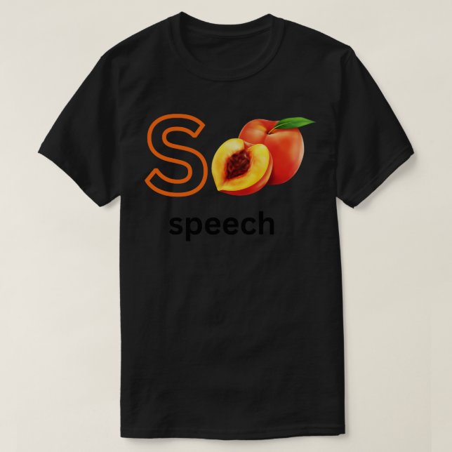 Tal S Peach Cute Tal Therapist T Shirt (Design framsida)