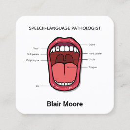 Tal-språkig patolog SLP Fyrkantigt Visitkort