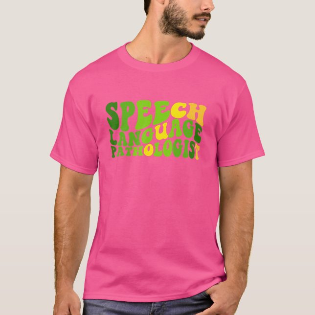 Tal språkpatolog Boho Retro Tal Ther T Shirt (Framsida)