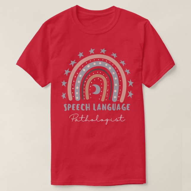 Tal språkpatolog för behandling av regnbåge vid Ta T Shirt (Design framsida)