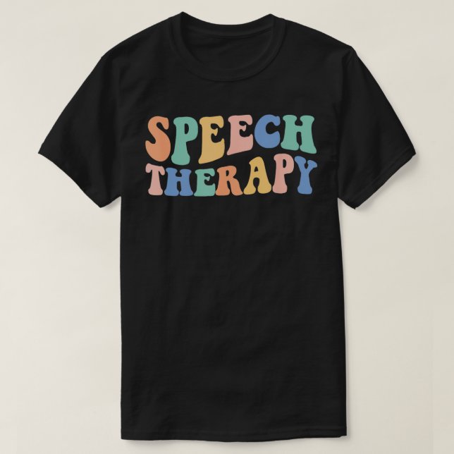 Tal språkpatolog för behandling av regnbåge vid Ta T Shirt (Design framsida)