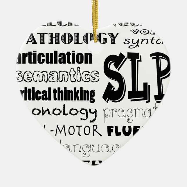 Tal språkpatolog julgransprydnad keramik (Framsidan)