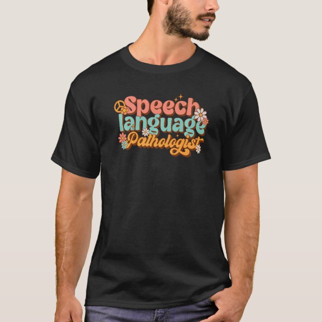 Tal språkpatolog Retro Tal Therapis T Shirt (Framsida)