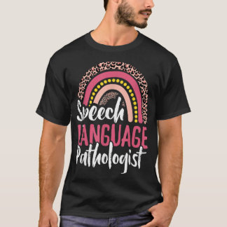 Tal språkpatolog SLP Cute Leopard Rainb T Shirt
