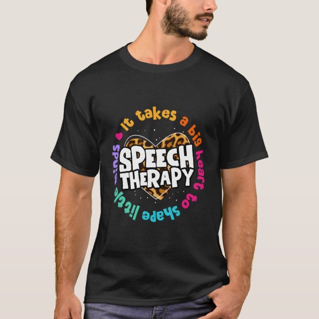 Tal språkpatolog Tal Therapy Leopard T Shirt (Framsida)