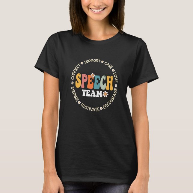 Tal språkpatolog Therapy Groovy Tal T Shirt (Framsida)