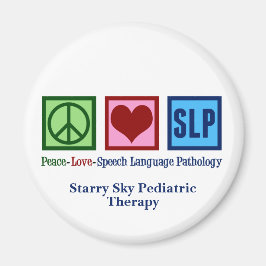 Tal Språkpatologi Anpassningsbar Peace Kärlek SLP Magnet