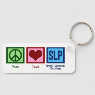 Tal Språkpatologi Peace Kärlek SLP Nyckelring