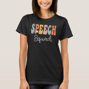 Tal Squad Retro Groovy Vintage Lycklig första dage T Shirt