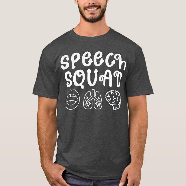 Tal Squad SLP Tal Språkpatolog Lung T Shirt (Framsida)