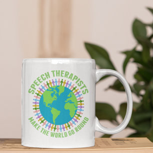 Tal-terapeuter gör World Go Round Cute SLP Kaffemugg