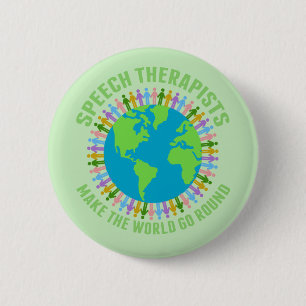 Tal-terapeuter gör World Go Round Cute SLP Knapp