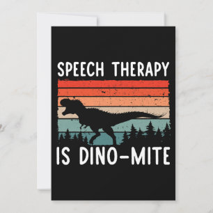 Tal-terapi är DinoMite Tal språkpatolo Inbjudningar