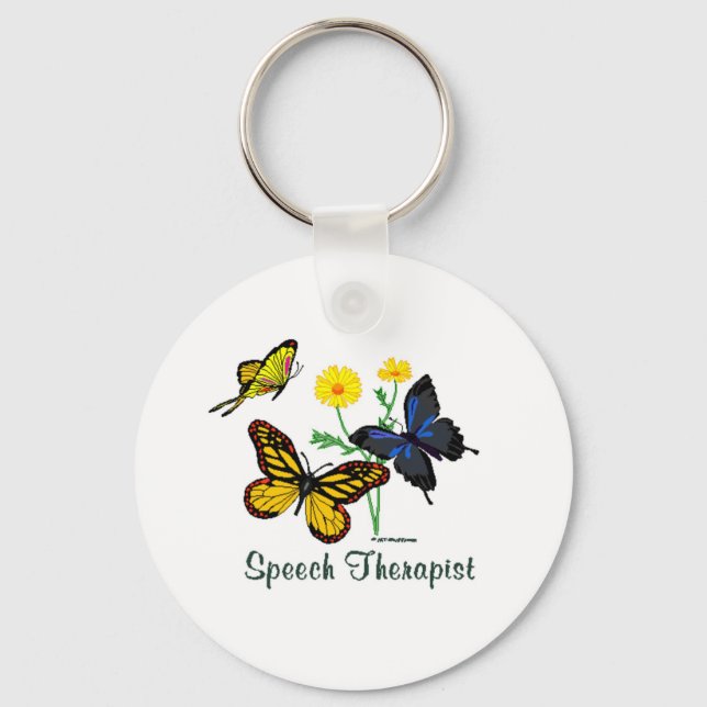 Tal Therapist Butterflies Nyckelring (Framsida)