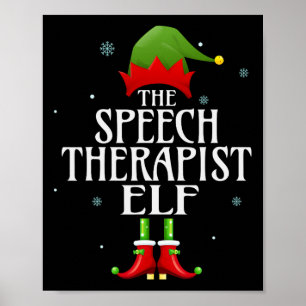 Tal Therapist Elf Julafton Matching Family Group C Poster